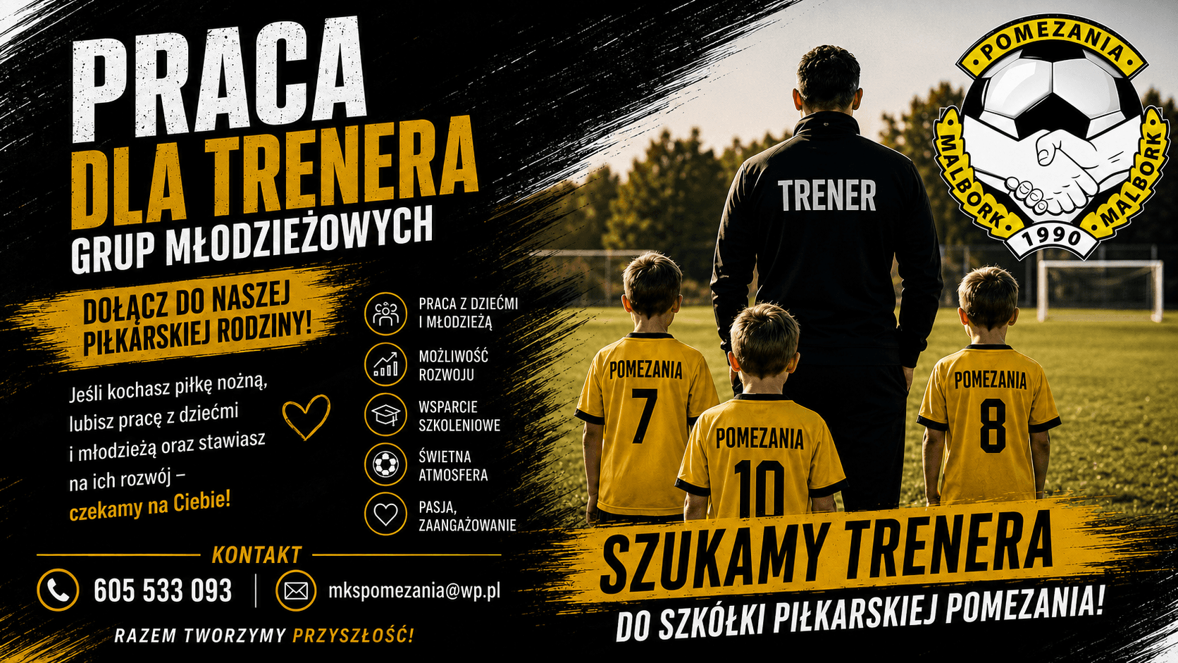 Pomezania Malbork szuka trenera grup młodzieżowych